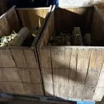 Two Fageol engines new in the crate